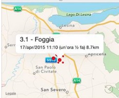 terremoto oggi in tempo reale ultime scosse puglia foggia apricena poggio imperiale foggia