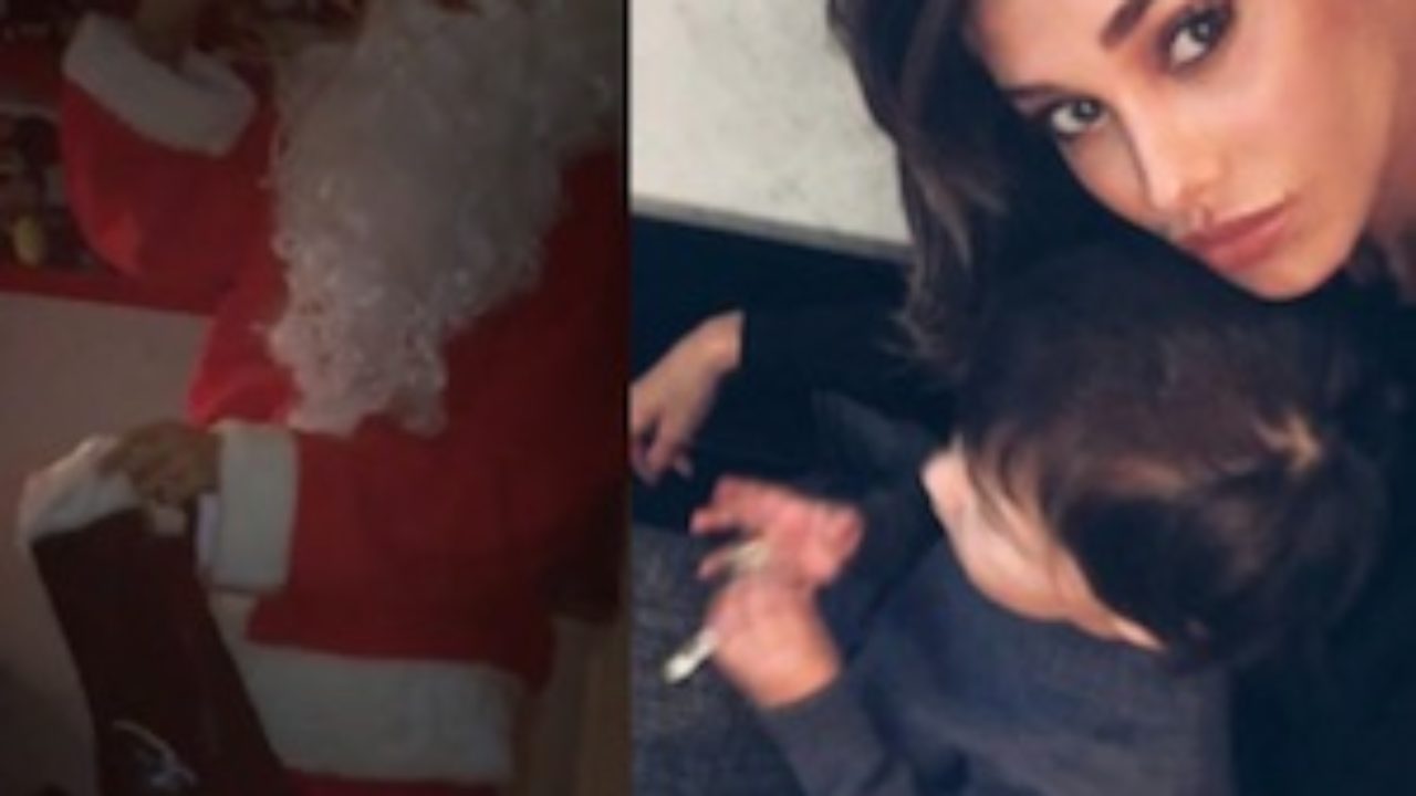 Frasi Contro Il Natale.Belen Rodriguez Si Veste Da Babbo Natale Frase Contro Stefano Smentisce Vieri E Consegna Tapiro A Striscia La Notizia Notizieweblive It