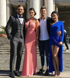 Dario Loda con Claudia Merli, Gianmarco Valenza ed Alessia Messina invitati matrimonio emanuele alessandra temptation island